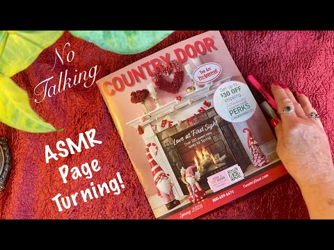 ASMR Valentines Catalog On Rainy Day! (No talking version) Crinkly page turning~Country Door!