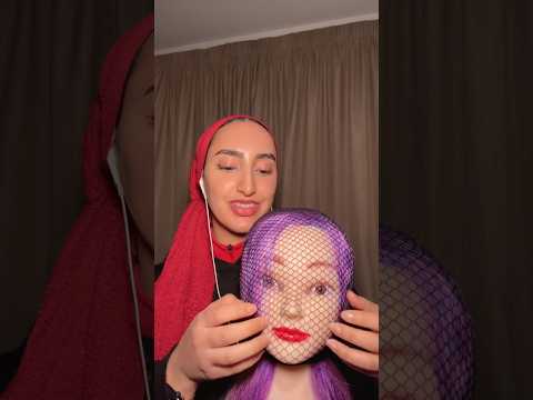 Fishnet scalp scratching (credit @DajaASMR) #asmr #scalpscratching #headmassage #shorts #relaxing