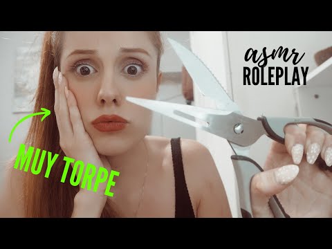 ASMR Roleplay Amiga TORPE te corta el pelo en la CUARENTENA.