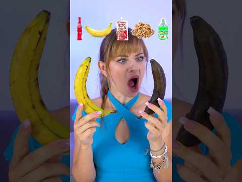 ASMR Gummy Twist and Drink, Banana Mukbang #shorts