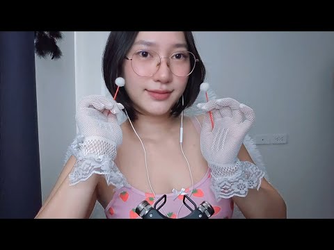 ASMR Ear Cleaning Fluffy Mouth Sounds ☁️🦻