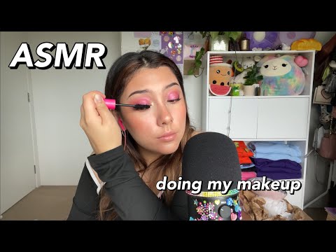 ASMR doing my makeup + whispered ramble 💘 ~chill talk, different routine!~