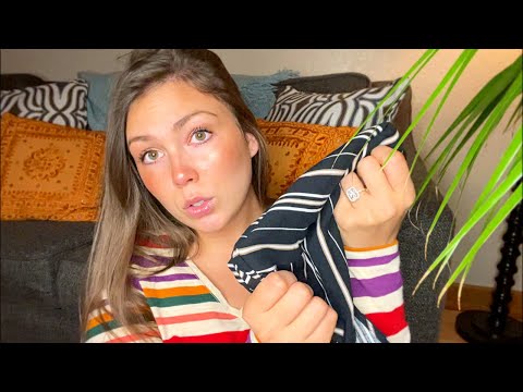 ASMR| Thrift Store Clothing Haul🖤