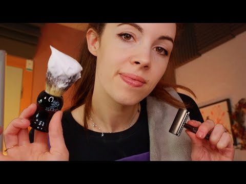 ASMR Barber Roleplay: Relaxing Men's Shave 🪒 | Realistic Shaving Sounds & Soft Spoken