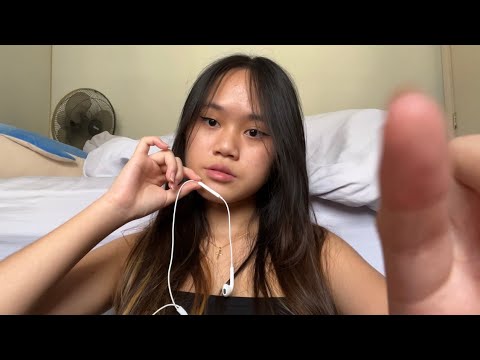 ASMR mouth sounds & hand movements w/ apple mic ( lofi asmr )