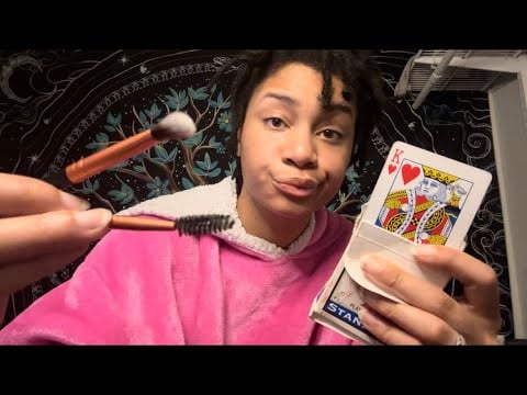 ASMR - Friendly Comfort & Tarot Read (Crystal)