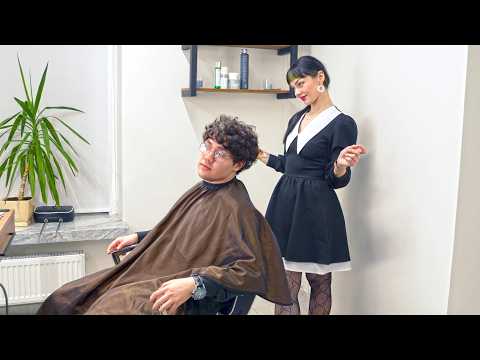 💈(ASMR) She Made It Look Effortless – Scissors, Shave & Style by Female Barber Vasilina
