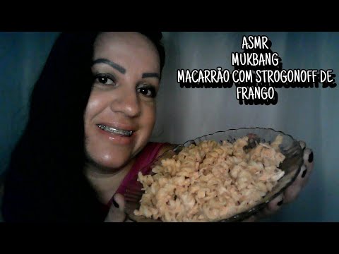 ASMR-MUKBANG MACARRÃO COM STROGONOFF DE FRANGO #mukbang #mastigação #rumo2k #asmr