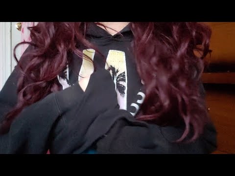 ASMR Fabric Sounds, Skin Scratching, Rubbing, Long Sleeve Rolling, Sweatshirt