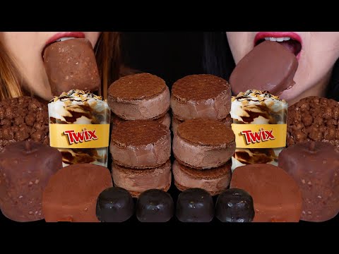 ASMR TWIX ICE CREAM SUNDAE, GIANT CHOCOLATE MARSHMALLOW POP, DOVE ICE CREAM, CARAMEL CREAM SANDWICH