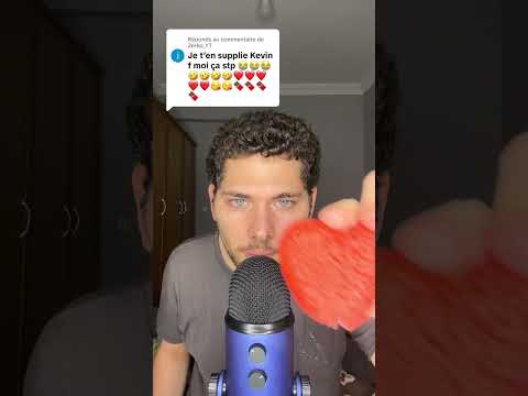 ASMR EMOJI CHALLENGE 😭🤣❤️😘🍫 #asmr #asmrfrançais #emojichallenge #shorts