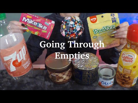 ASMR Gum Chewing Going Through Empties