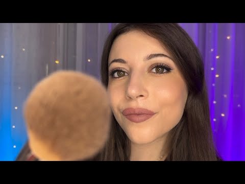 BRUSHING SUL VISO & TONGUE CLICKING PER DORMIRE 💜 Asmr ita