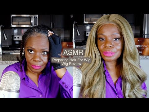 Barelace Glueless ASH BLONDE Lace Wig Review ASMR Preparing Hair