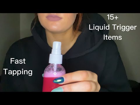 ASMR Tapping and Liquid Spraying/Shaking Triggers, Fast and Aggressive ish