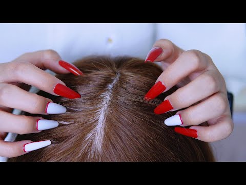 ASMR Scalp Scratching with Long Nails No Talking