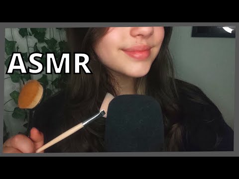 ASMR PINCEL NA TELA [ TAPPING - SCRAPING - MOUTH SOUNDS ] Luiza Aro Top