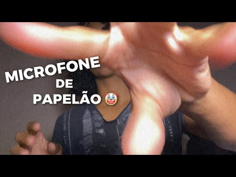 ASMR | mas o meu microfone é de papelão kk 🤡 (sons de mão, sons de boca e tapping) fast asmr.