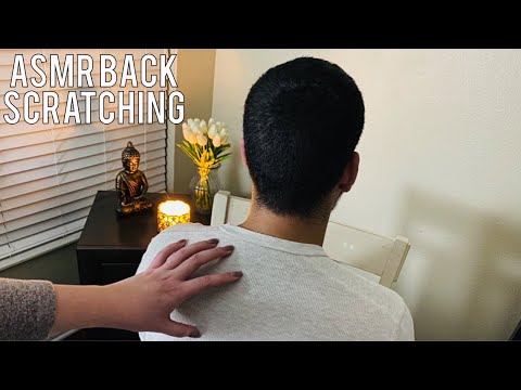 ASMR Upper Back And Head Scratching / Back Tracing /Scalp Massage 💆‍♂️