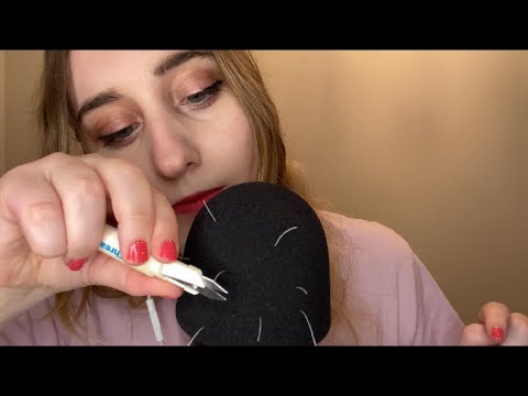 ASMR Mic plucking, brushing, & scratching