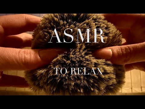 ASMR For Quick Relaxation / Fluffy Mic, Skin Scratching, Brushing, Nail Tapping (no talking)