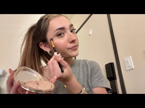 asmr glam makeup look 🪩💕  (soft spoken, lofi) 🪩