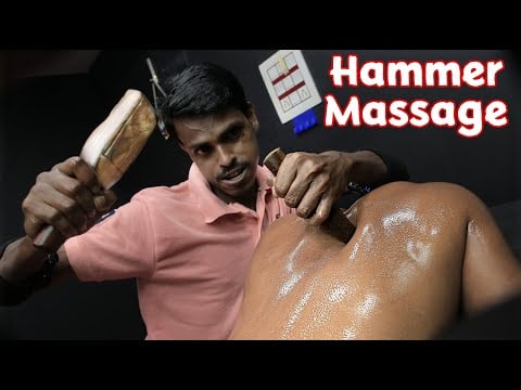 Tok-Sen ASMR Massage By Strong Wrist Barber | Indian Hammer Massage For Back Pain Relief