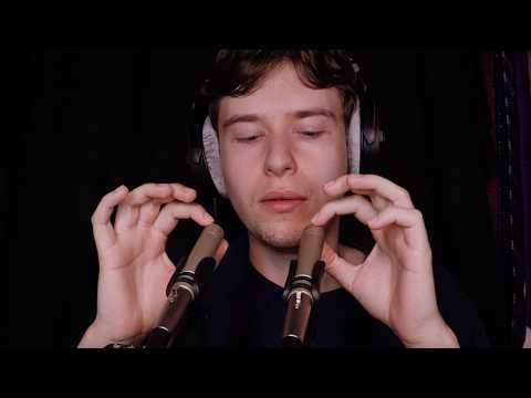 Ear to Ear ASMR Mic Brushing Touching and Whispers