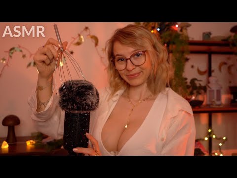 ASMR BRAIN MASSAGE 🧠 Scratching & different tools on fluffy mic cover