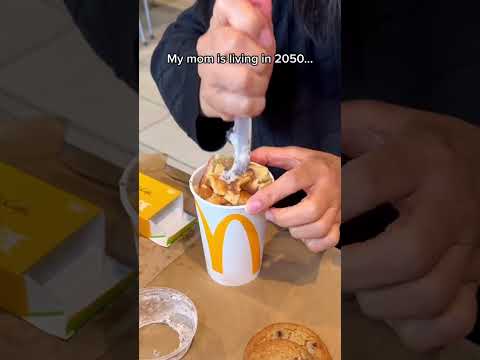 MCDONALD'S OREO MCFLURRY APPLE PIE LIFE HACK #shorts #viral #mukbang