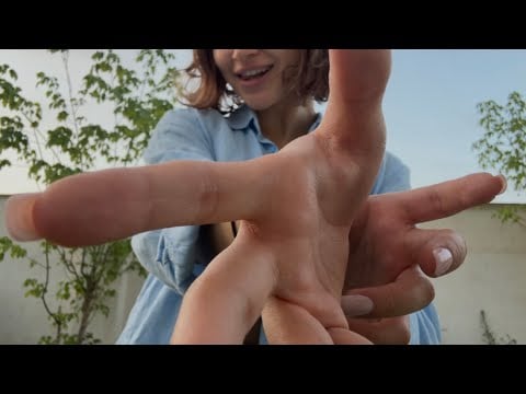 ASMR Outdoors 🌿 (Visual Triggers, Layered Face Touching, Whispering)