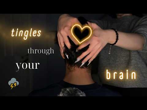 Real Person Scalp Scratches + Massage [ASMR] (No Talking) with Rain