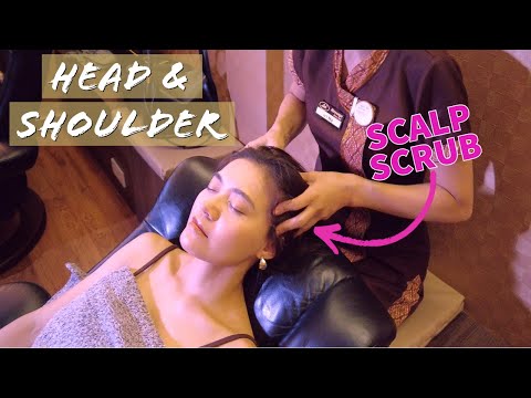 Head & Shoulder Massage with Scalp Scrub ASMR