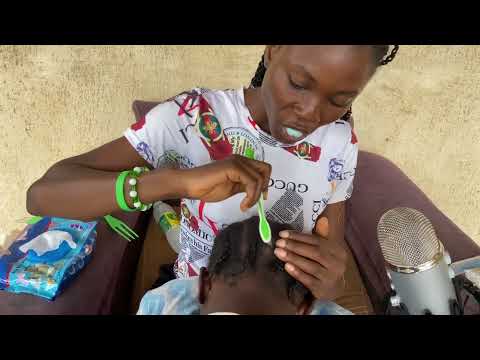 ASMR SCALP SCRATCHING BETWEEN CORNROWS FOR SLEEP