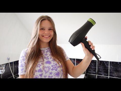 ASMR Blow Drying My Long Hair