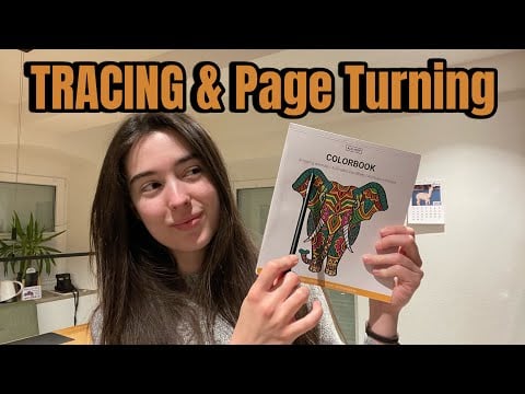 ASMR TRACING & Page Turning Sounds 