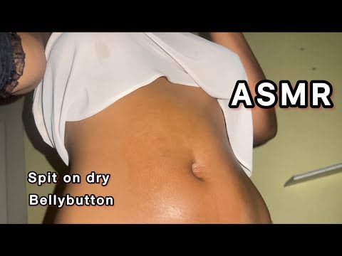 ASMR Spit On Belly And Fabric Scratching (spit painting, bellybutton, dry belly) 