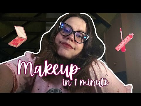 ASMR | 1 MINUTE MAKEUP 💄 *fast and aggressive*