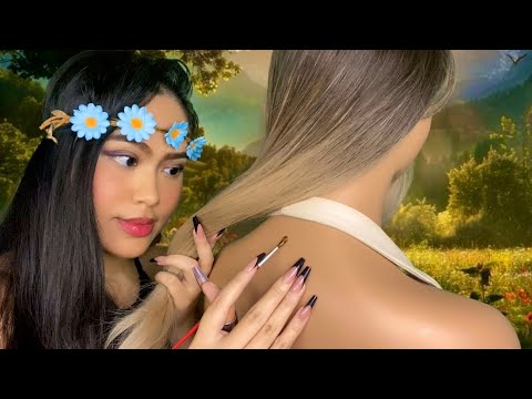 ASMR Southern Hippie Girl Who’s OBSESSED W/ You Plays W/ Your Hair + Back Scratch & Face Touching RP