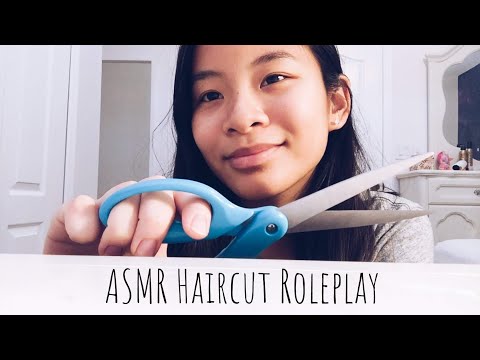 ASMR Haircut Roleplay (Scissor sounds, cutting hair, trimming, spray triggers, combing)