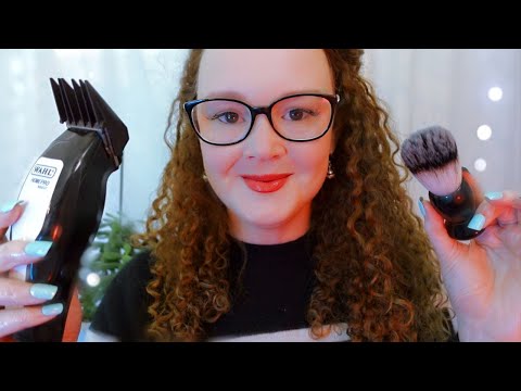 ASMR Barber Roleplay, Soft Spoken 💈🧔 Haircut, Shave, Personal Attention