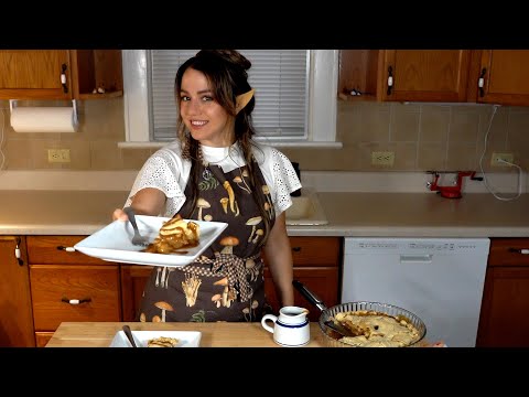 ASMR KITCHEN ELF Bakes a Chai Spiced APPLE PIE for You| Soft Spoken| Tingly Sounds| Vegan 🥧