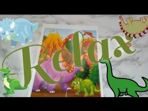 Colorful LO-FI ASMR TRIGGERS: DINOSAURS 🦕 STICKER PUZZLE #62