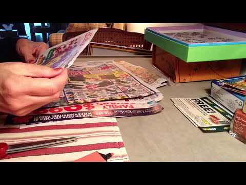 ASMR: Turning pages of newspaper ads, with highlighting; no talking