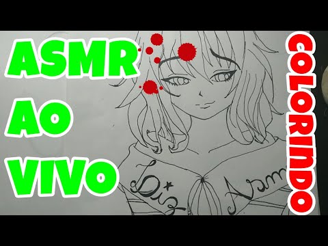 ASMR AO VIVO - VEM DESENHAR E COLORIR COMIGO!