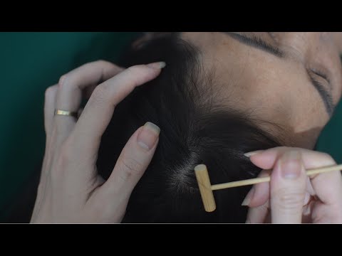 ASMR Hair Scratching Real Person, Sounds Of Hair Parting For Relieve Stress