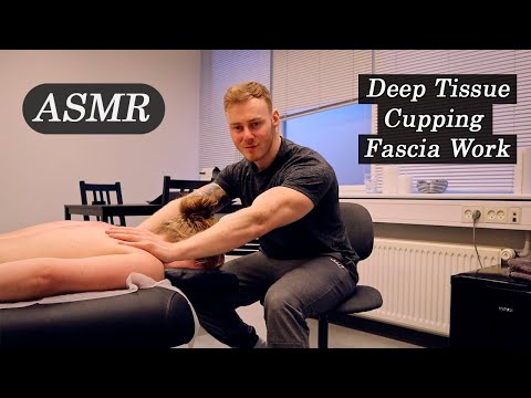 ASMR | Massaging my Girlfriend | Deep Tissue - Cupping - Back & Neck Massage