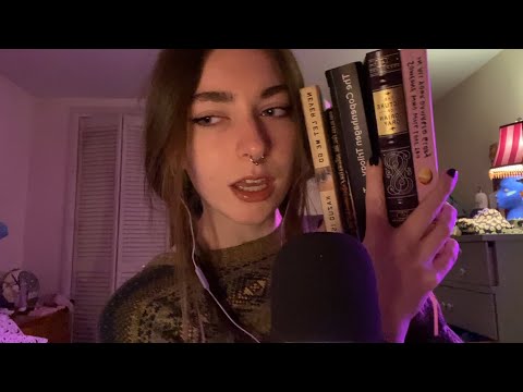 tracing and tapping on books asmr