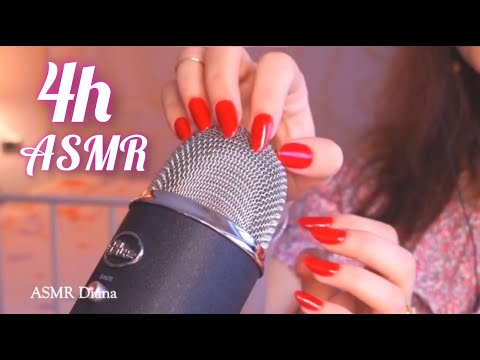 ASMR 🔥 4 Hours 🔥 BEST Scratching Triggers for Sleep, Tingles and Relaxation. No Talking ASMR