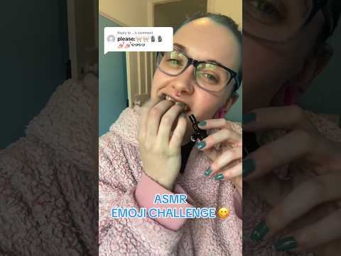 ASMR EMOJI CHALLENGE 🤓(full on ✅⏰) #tapping #asmr #shorts #asmremojichallenge